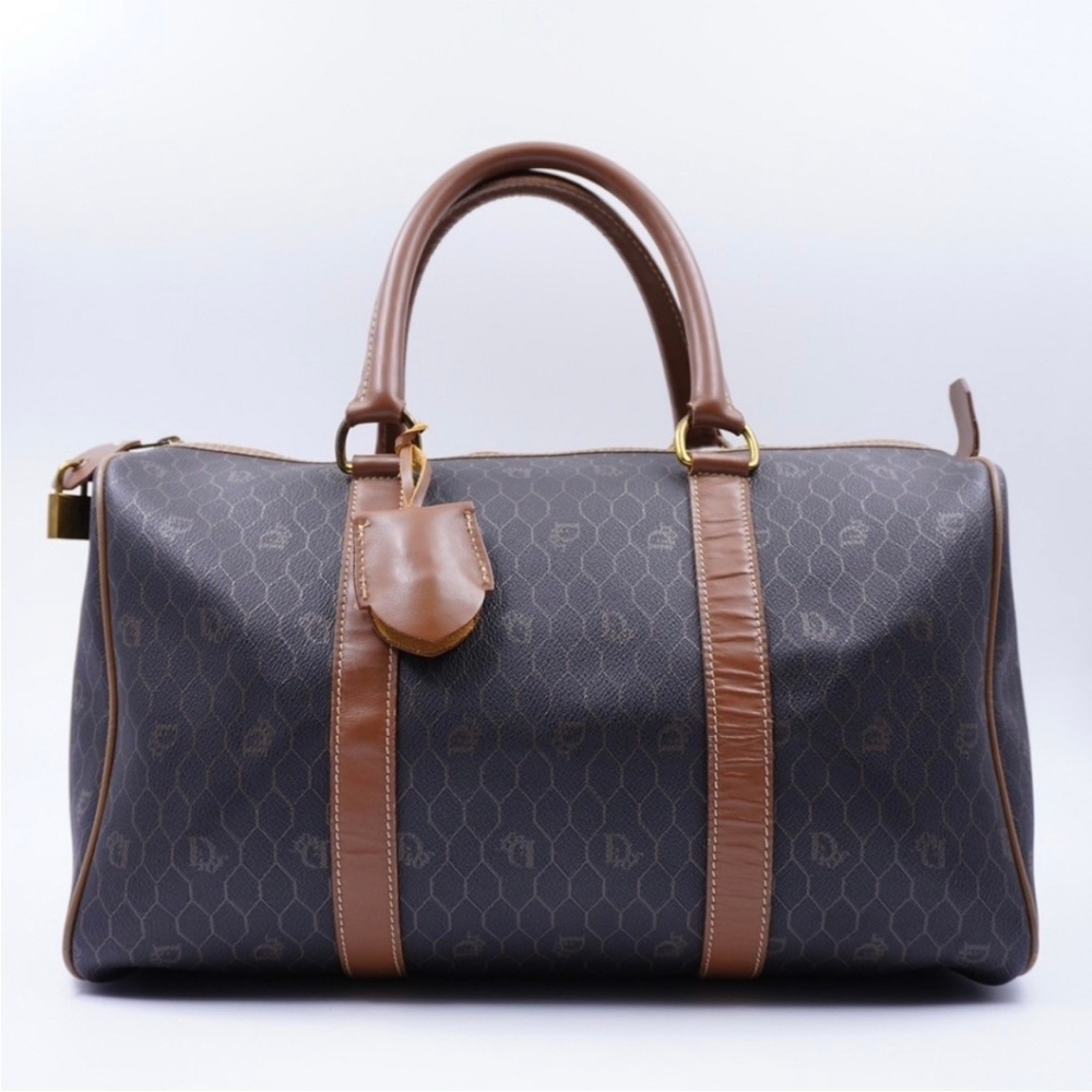 Dior black monogram Trotter Boston with lock & key